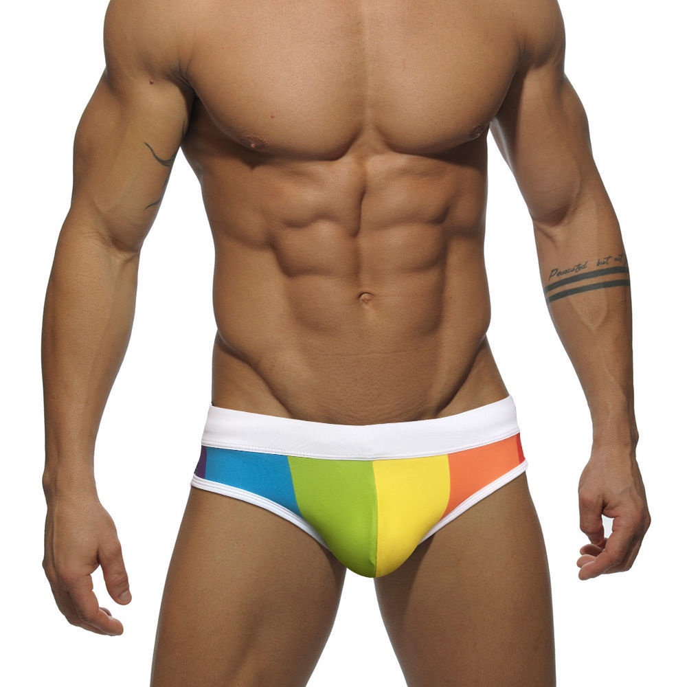 Quần Bơi Tam Giác Lưng Thấp Màu Cầu Vồng Thời Trang Quyến Rũ Cho Nam | BigBuy360 - bigbuy360.vn