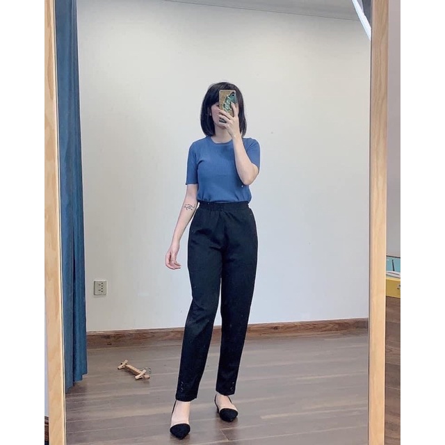Quần Dạ Nhật Bản { Dạ Cao Cấp } Quần Dạ Nữ Dày Dặn Mềm Mịn Co Dãn 4 Chiều thấm hút mồ hôi-mã Quân Dạ