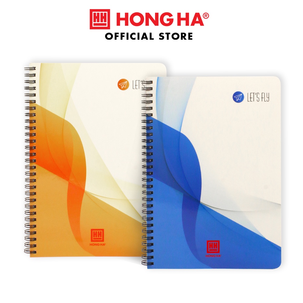 Sổ lò xo kẻ ngang 200 trang kích thước B5 Let's Fly Hồng Hà - 4002