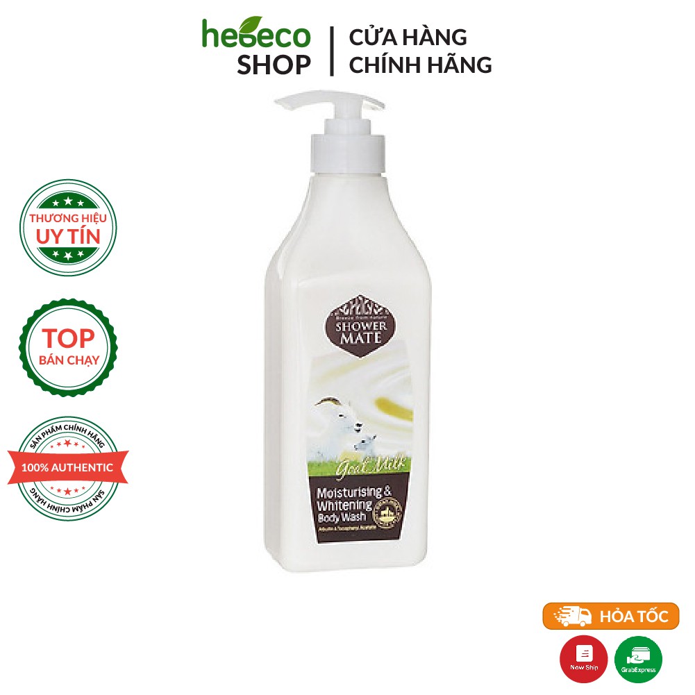 Sữa tắm cao cấp  làm trắng và dưỡng ẩm tối đa Showermate MOISTURISING  &amp; WHITENING 550ml -  Hàn Quốc Chính Hãng