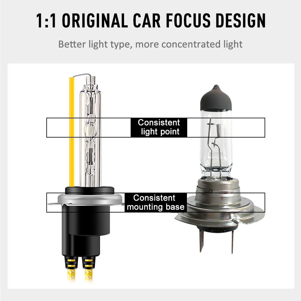 2 Bóng đèn pha Xenon HID H1 H3 H7 H8 H9 H11 chất lượng cao cho xe hơi