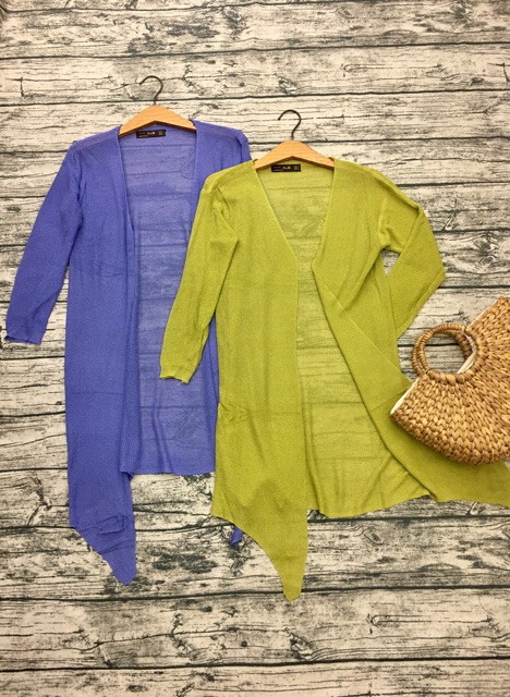 Áo khoát len phom dài