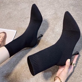 Bốt cao cổ gót nhọn đế 7cm
