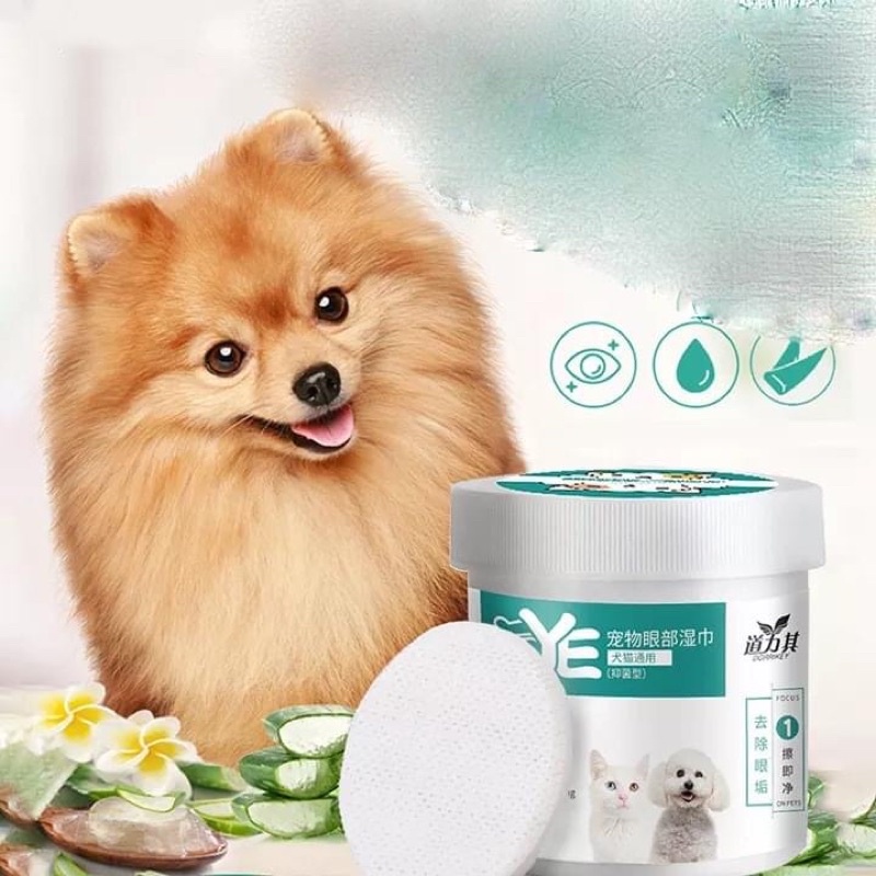 Khăn Lau Vết Bẩn, Vết Ố Khóe Mắt Cho Chó Mèo giahuypetshop