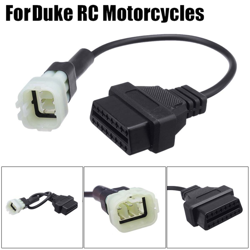 Bộ chuyển đổi 6 chân sang OBD 16 chân Cáp chẩn đoán lỗi OBD2 cho xe máy KTM Duke RC 2011-2017