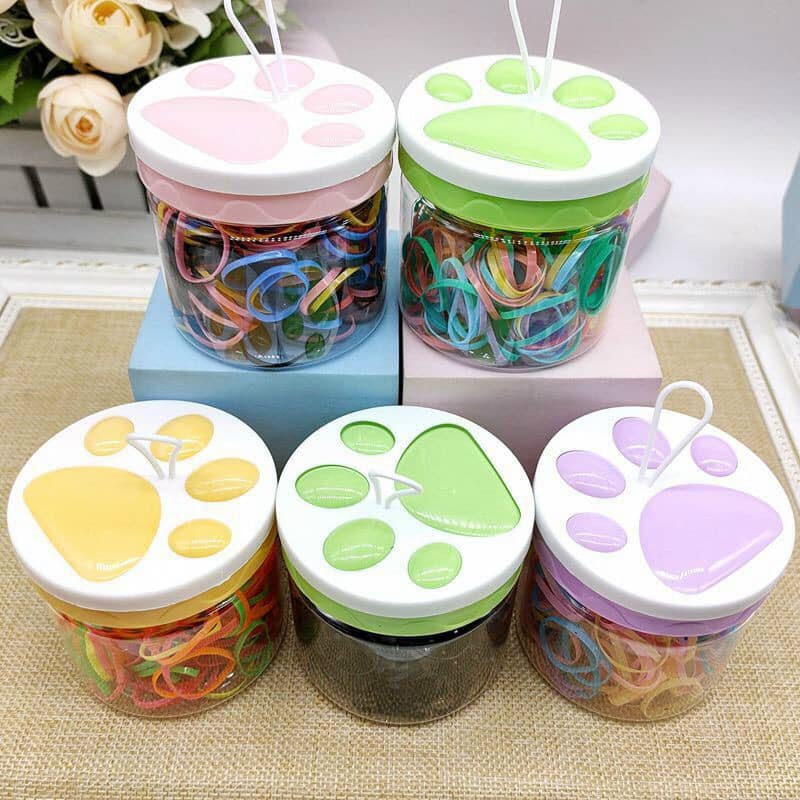 Nịt chun buộc tóc cho bé 1 hộp nhiều màu