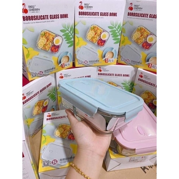 Hộp thuỷ tinh đựng thực phẩm hàng xuất dư xin loại 2 ngăn