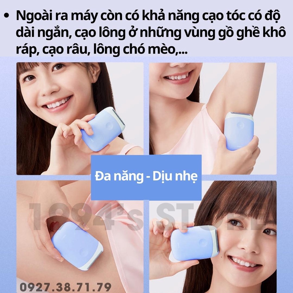 [FREESHIP] Máy cạo lông đa năng Xiaomi SMATE - Cạo lông cơ thể, vùng kín, cạo râu, lông chó mèo ... Pin sạc - Chống nước