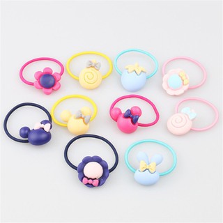Set 10 chiếc chun buộc tóc cho bé hộp đựng sắt Kitty