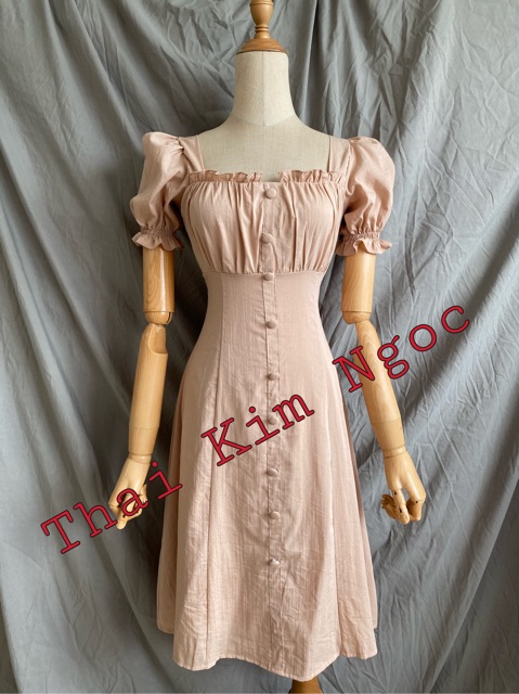 Đầm tay con nút bọc | BigBuy360 - bigbuy360.vn