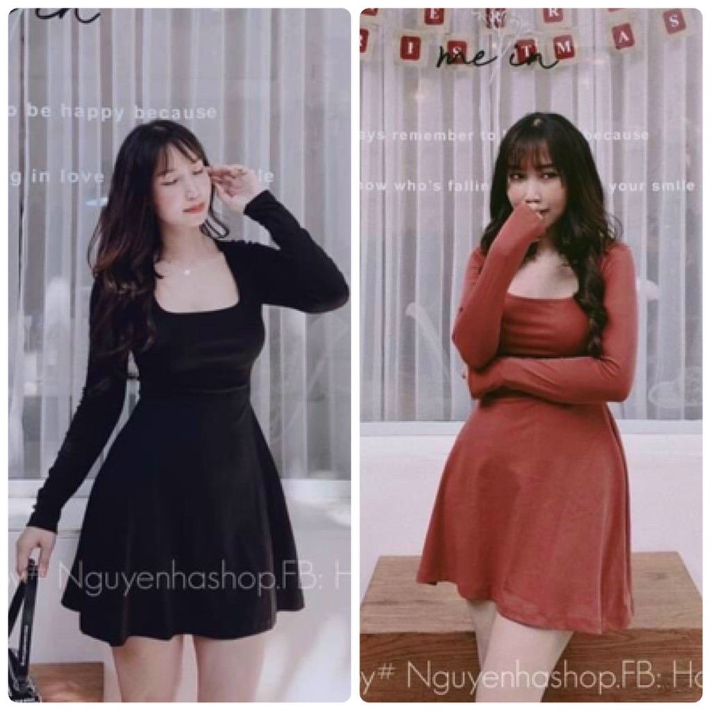 ĐẦM THUN XOÈ CỔ U (KÈM VIDEO HÌNH THẬT)