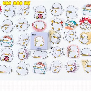 Hộp 45 Sticker Chủ Đề Vịt Biểu Cảm Cute Trang Trí Planner - Hạt đậu bự
