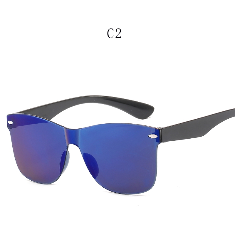 Frameless Jelly Transparent Fashion Lady Glasses Ocean Tablet Men's and Women's Sunglasses