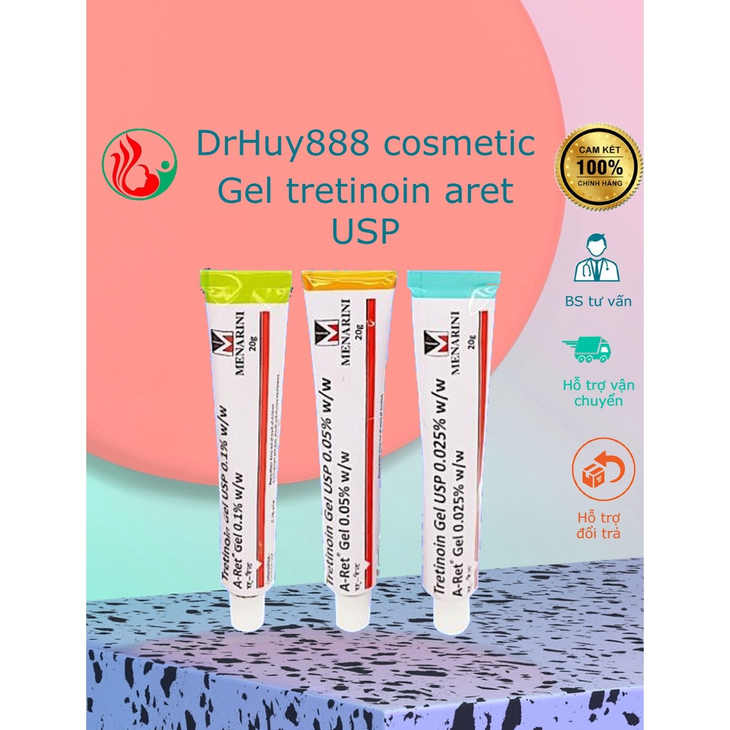 Gel tretinoin aret USP giảm mụn trẻ hóa da ( giống retacnyl galderma )