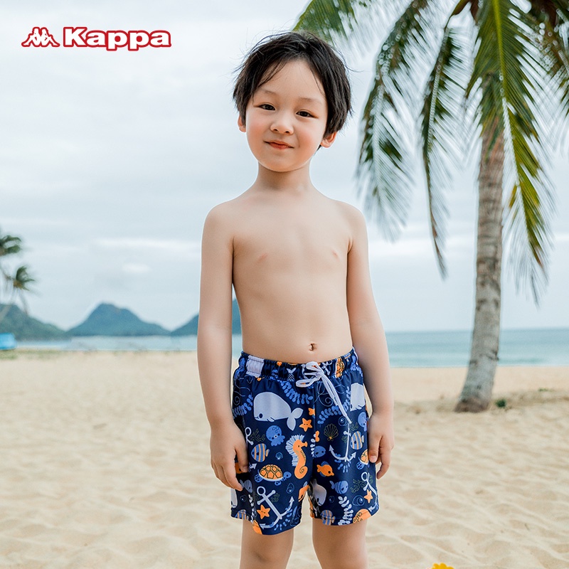 Kappa Quần Bơi Boxer Kappa Thời Trang Đi Biển Cho Bé Trai