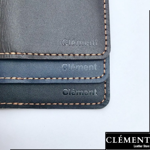 Ví namecard da nam cao cấp, bóp ví nam da bò thật Clément – CM022 - BH 12 tháng