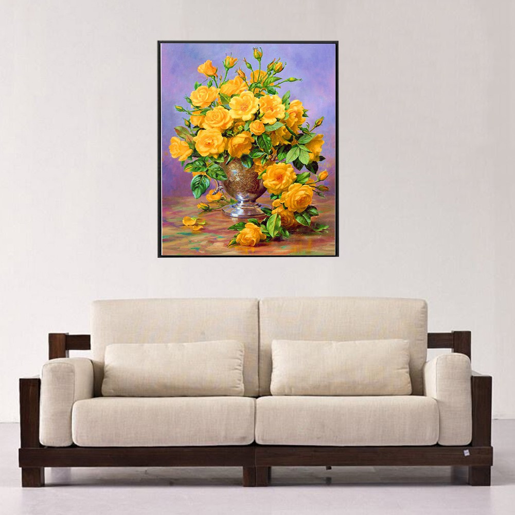 Tranh Đính Hạt Thủ Công 5D Hình Bông Hoa Trang Trí Tự Hoàn Thành | BigBuy360 - bigbuy360.vn