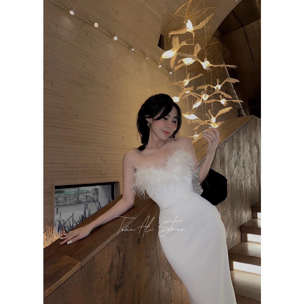 ĐẦM BODY CUP NGỰC LÔNG VŨ