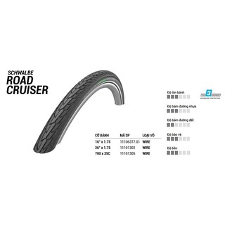 Phụ tùng xe đạp vỏ xe Schwalbe Road Cruiser