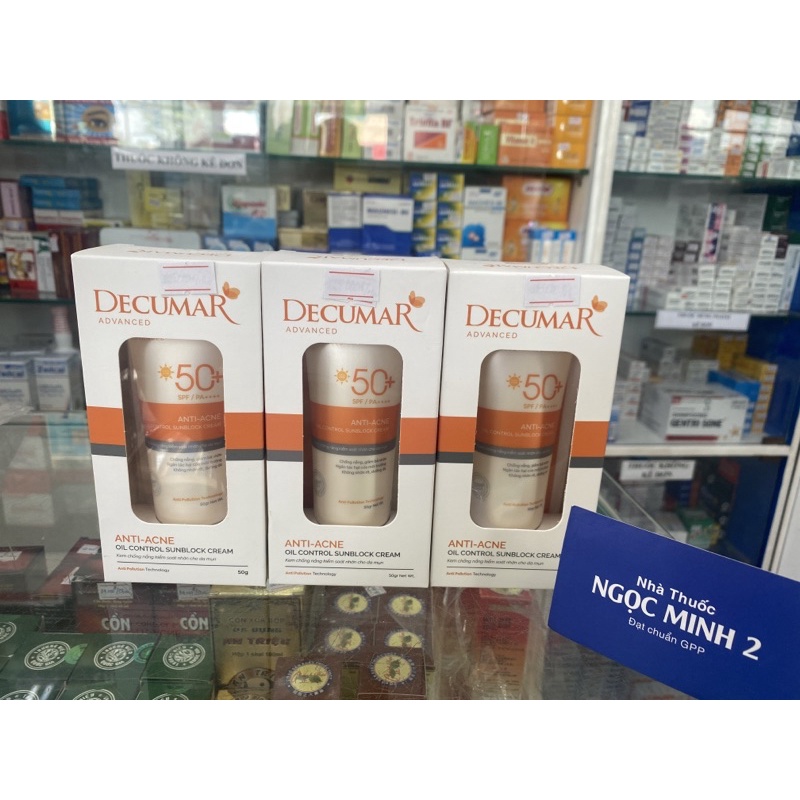 ✅ [Chính Hãng] Kem chống nắng Decumar advance anti acne  kiểm soát nhờn cho da mụn