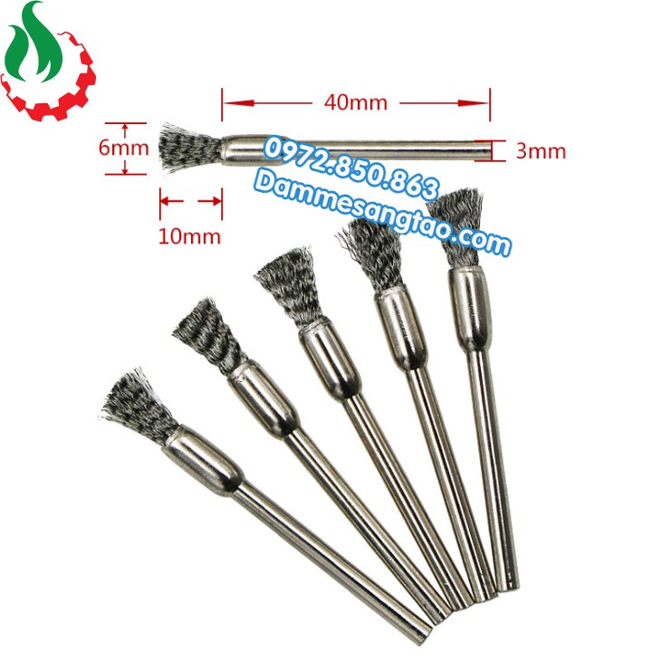 DMST Chổi đánh rỉ sét trục 3mm - (5k/1 chổi)