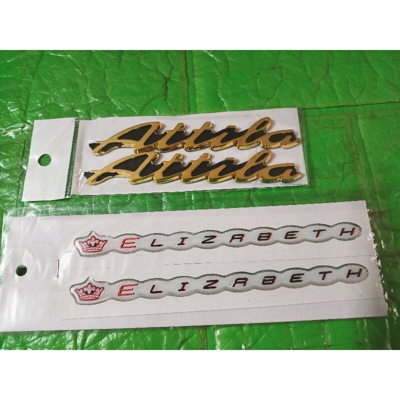 Bộ tem nổi Attila Elizabeth màu crôm vàng New