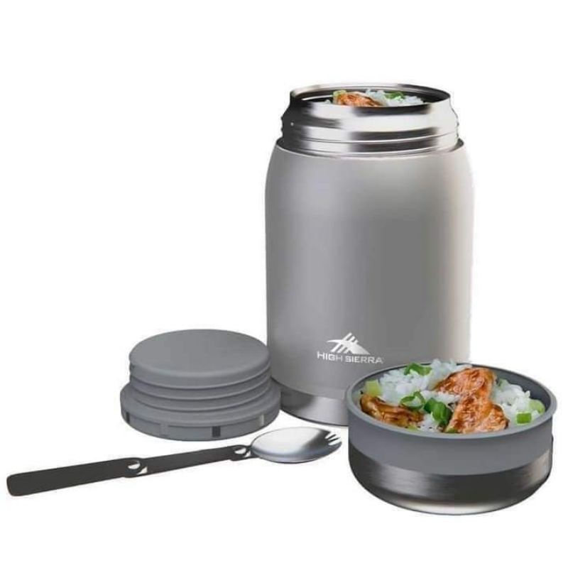 Set 2 Bình] Bình Cà Men Đựng Thức Ăn Giữ Nhiệt Kèm Thìa High Sierra Food Jars 710ml- Hàng nội địa Mỹ