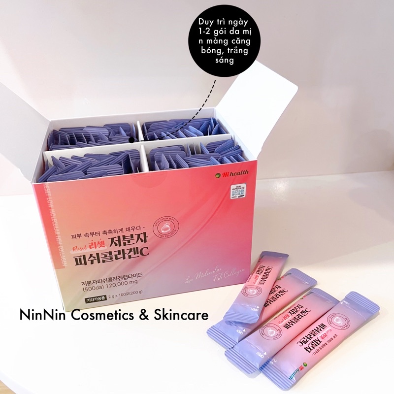 Bột uống collagen Reset Collagen trắng da 100 gói