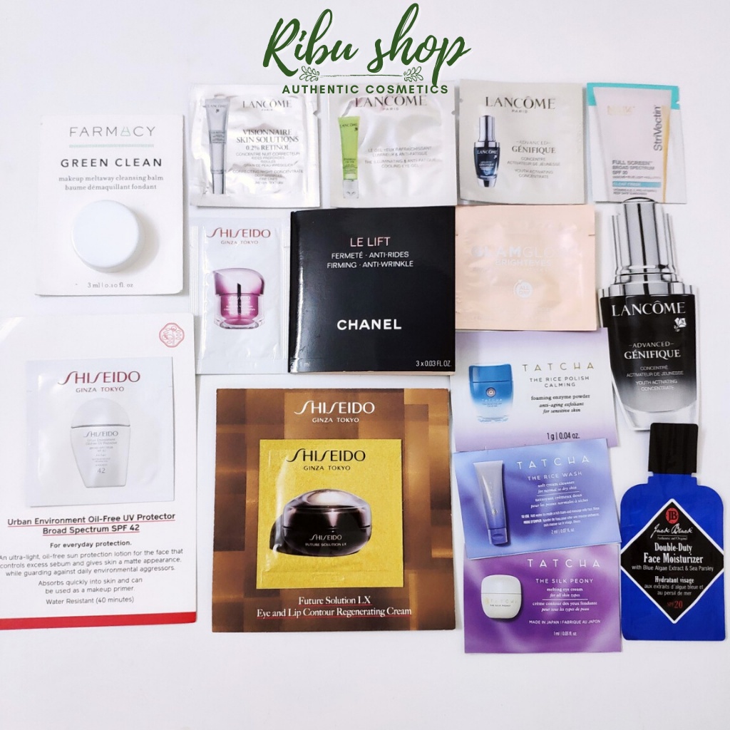 Tổng hợp mẫu thử sample kem dưỡng serum cao cấp Mỹ - Ribu shop
