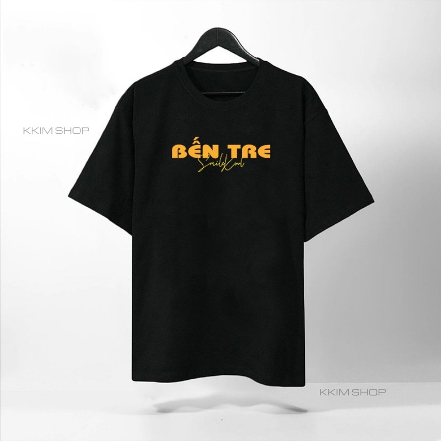 Áo thun tay lỡ BẾN TRE, Áo phông 63 tỉnh thành Form rộng oversize, chất liệu Cotton KKIMSHOP