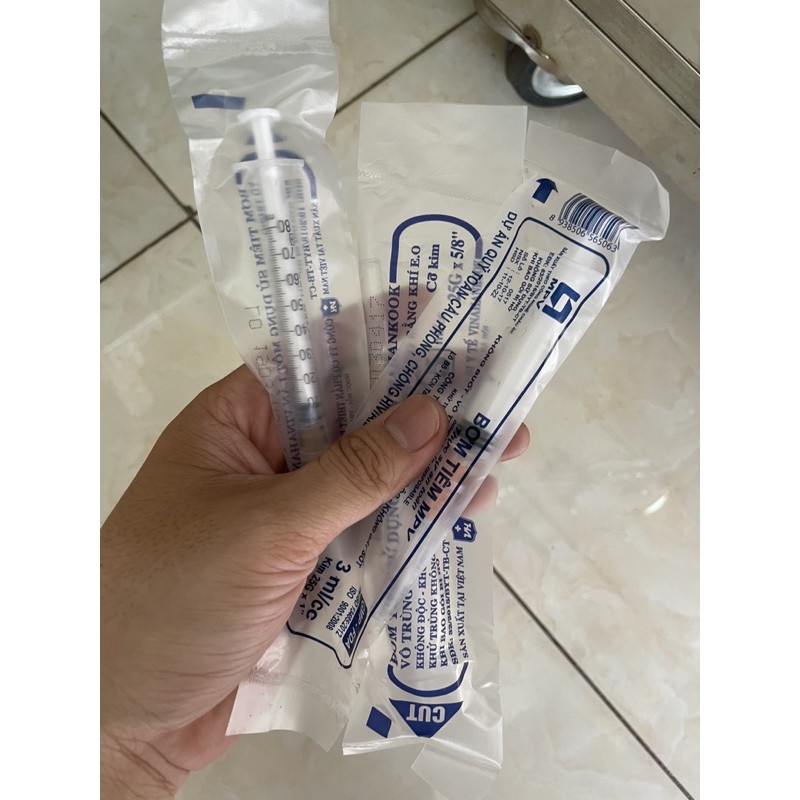Syringe nhựa tiệt trùng 1cc - 3cc - 5cc - 10cc , Bơm kim tiêm xilanh