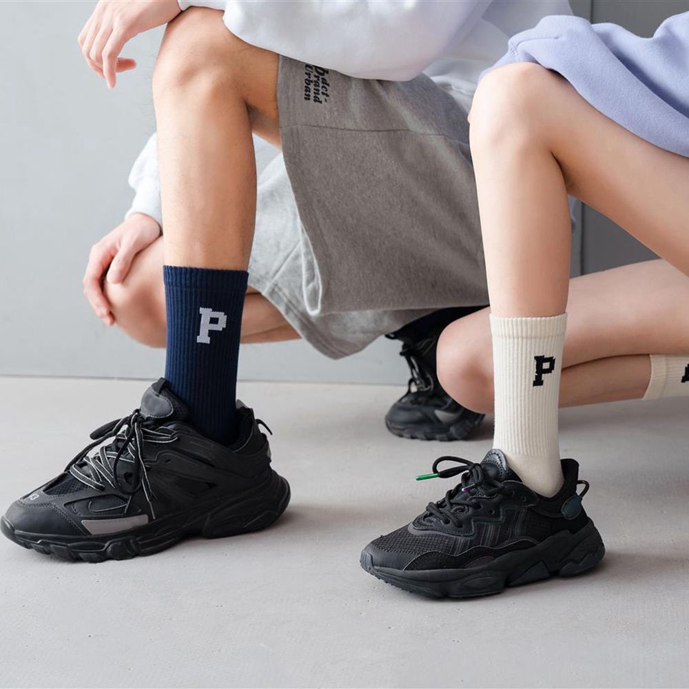 Vớ thể thao bằng cotton mềm mại thấm hút mồ hôi thoáng khí màu trơn đơn giản dành cho nam và nữ