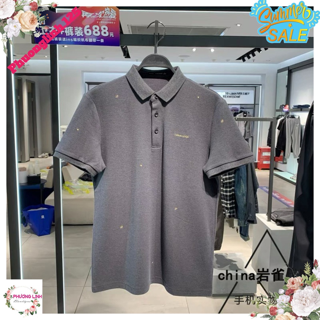 ÁO NAM CỔ ĐỨC 3 MÀU ĐEN TRẮNG GHI- Mẫu mới | BigBuy360 - bigbuy360.vn