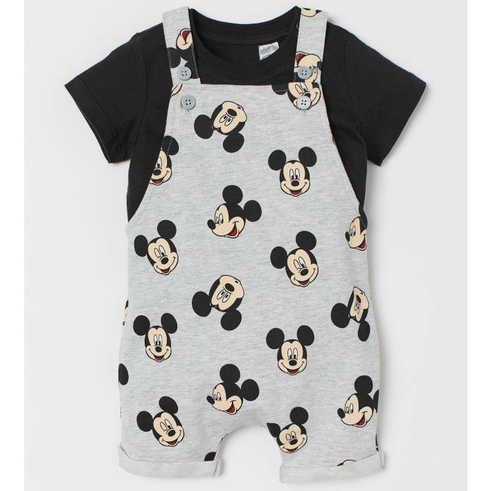 [DEAL HOT] Yếm cho các bé - Set yếm kèm áo Mickey Hm cho bé trai size1-6t