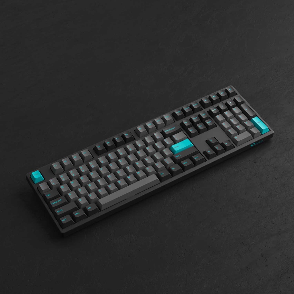 Bàn phím cơ AKKO 3108 Plus Black & Cyan (Foam tiêu âm / AKKO CS switch)