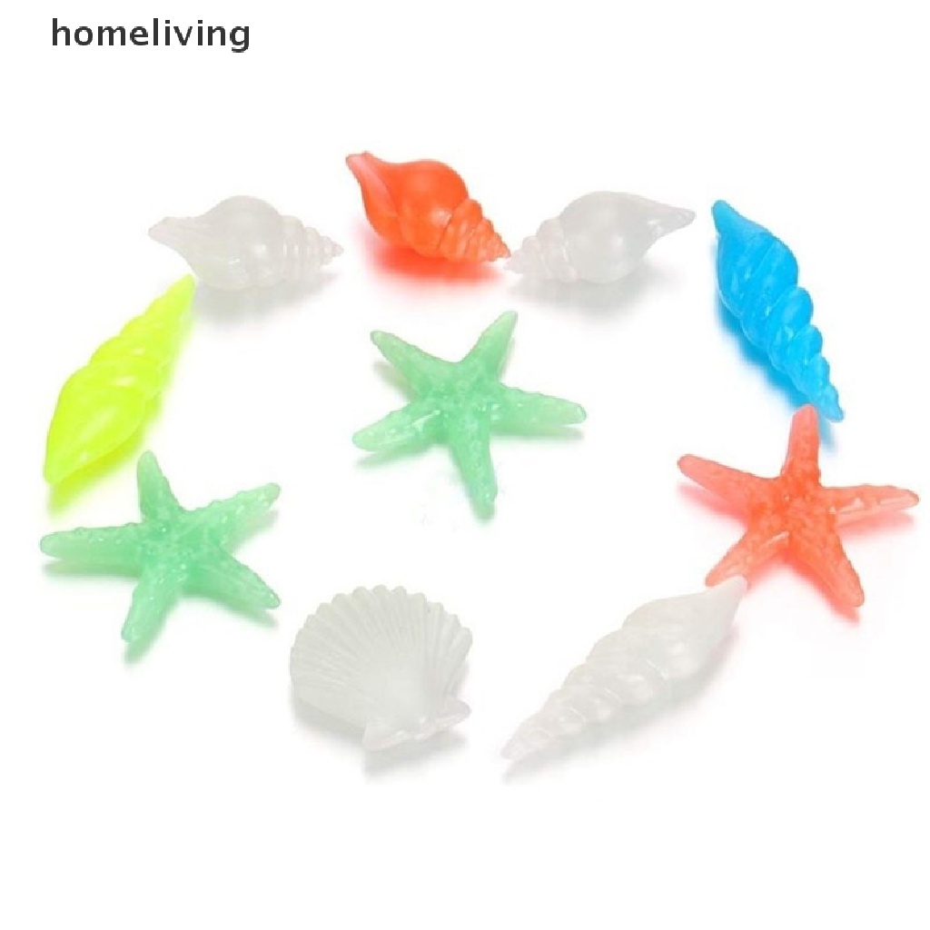 Bộ 10 Vỏ Sò Dạ Quang Trang Trí Bể Cá