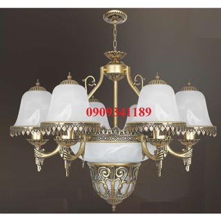 ĐÈN CHÙM,ĐÈN CHÙM PHÒNG KHÁCH,ĐÈN CHÙM CỔ ĐIỂN 6 TAY