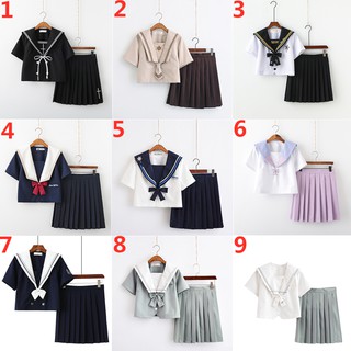 [Nhiều kiểu dáng] Đồng phục JK Nhật Bản Đồng phục thủy thủ Chính thống Đồng phục học sinh cos Đồng phục học sinh trung học nữ Đồng phục học sinh Đồng phục phong cách cơ bản Nhật Bản Bộ đồ nửa tay phong cách Preppy Bộ đồ đồng phục mùa hè