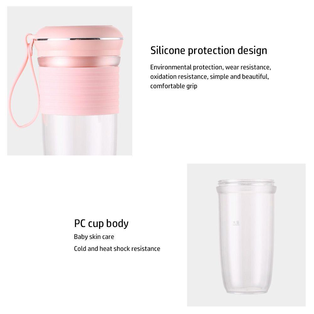 Máy Xay Sinh Tố Mini 300Ml Sạc USB Tiện Dụng