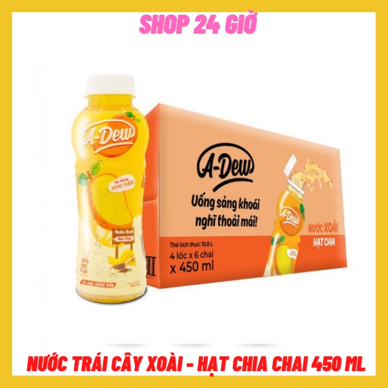 Nước Xoài -Hạt Chia A-DEW 1 Lốc