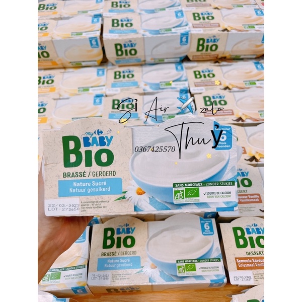 Kem sữa chua BioBaby / Baby bio dành cho bé từ 6 tháng (lốc 4x100g)