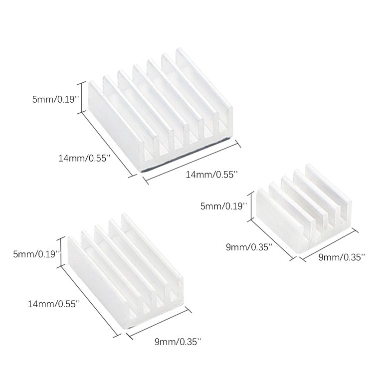 Set 3 bộ phận tản nhiệt làm mát mẫu mã B dành cho Raspberry Pi 4