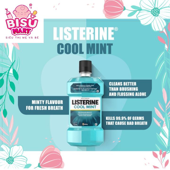 Nước Súc Miệng Listerine Cool Mint 250ml-750ml