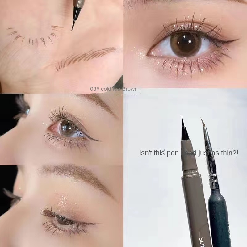 Bút Kẻ Mắt Dạng Lỏng Chống Nước Chống Mồ Hôi Không Lem Màu Nâu Bạc Hà Phong Cách Ngọt Ngào