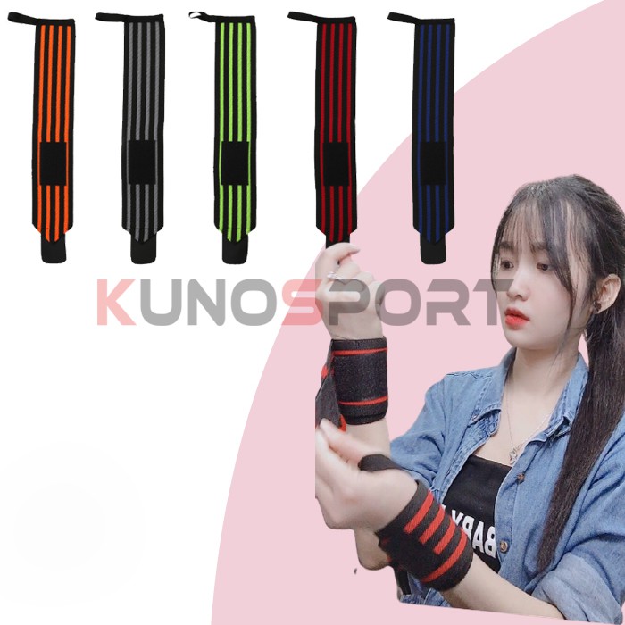 Đôi Băng Quấn Cổ Tay Bảo Vệ Cổ Tay Tập GYM KUNO SPORT ( SỐ LƯỢNG 1 ĐÔI)  - KN16