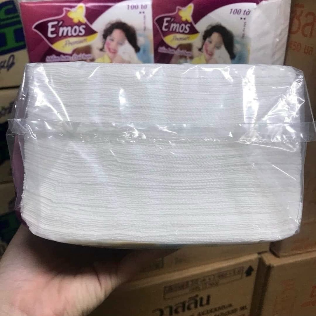 GIẤY VUÔNG PULPPY | Giấy 🧻 ăn pulppy .Giấy Vuông Emos (Giấy Ăn) 330mm x 330mm 100 tờ