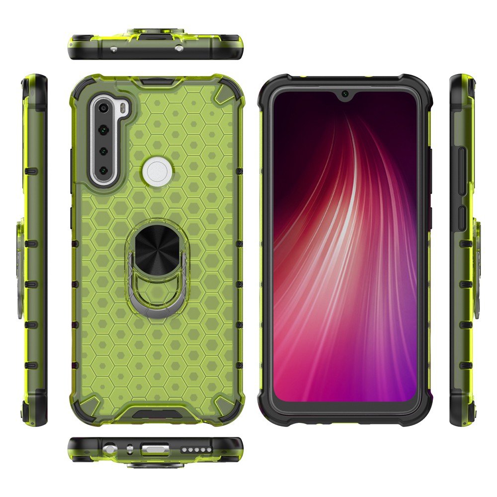Ốp lưng Xiaomi Redmi Note 7 Pro 8 Pro Note 9S 9 Pro Max 10X 4G chống sốc họa tiết tổ ong kèm nhẫn iring