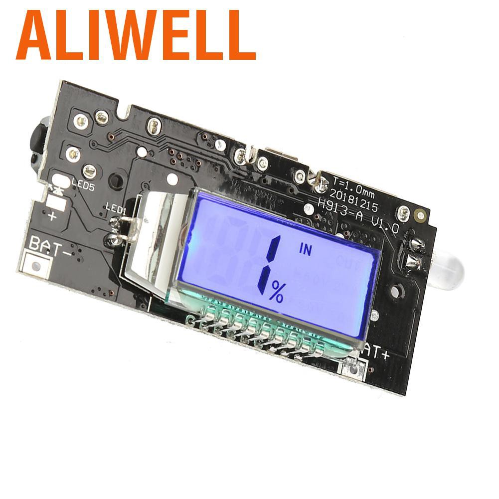 Aliwell Dual USB 5V 1A/2.1A LCD Power Bank 18650 Lithium Battery Charger DIY Module