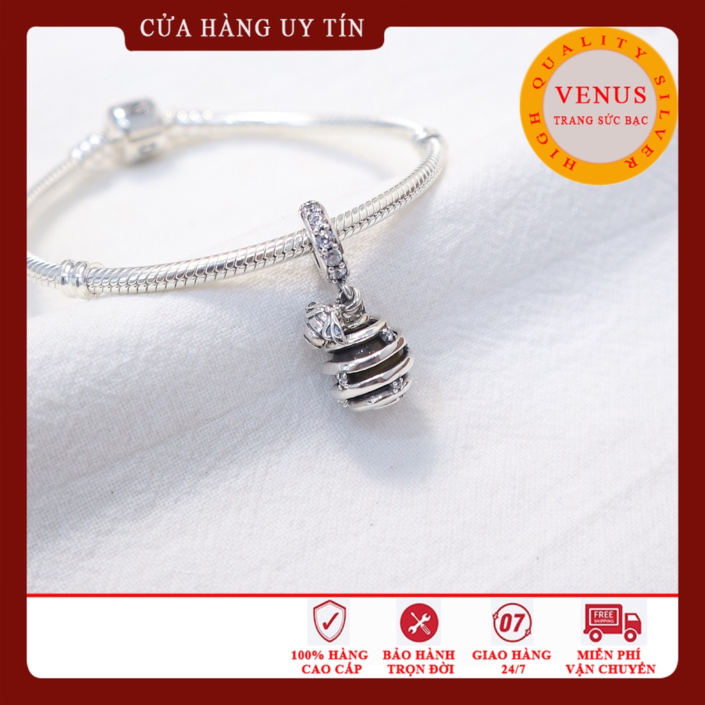 [Charm bạc 925 cao cấp] Charm tổ ong- Mã sản phẩm VENUSBEE