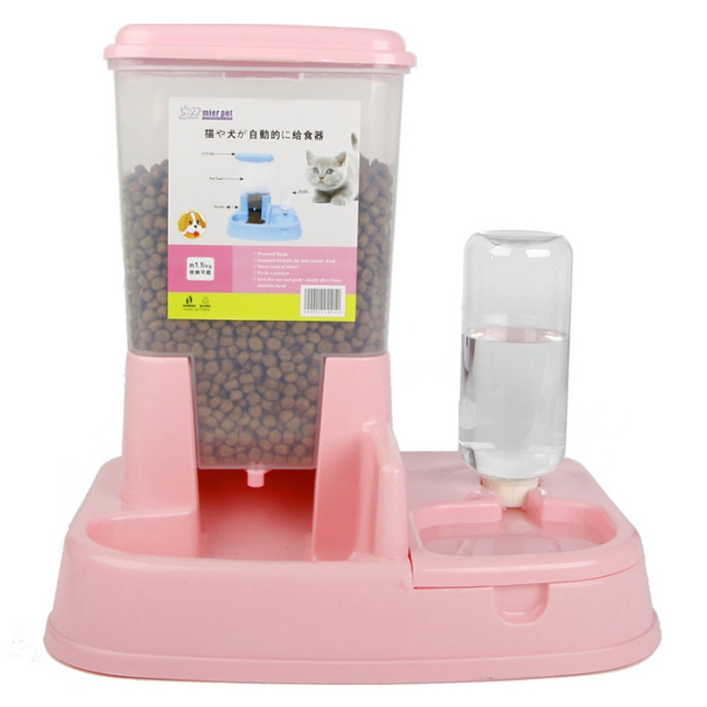 Bộ bình đựng hạt tự động và nước uống tự động cho thú cưng